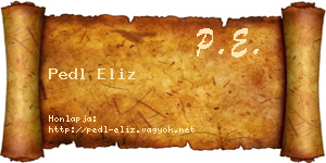 Pedl Eliz névjegykártya
